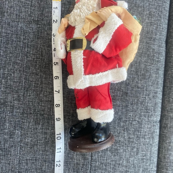 ⭐️Santa Claus porcelain figurine with bell, bag, and elf⭐️ - Picture 10 of 11